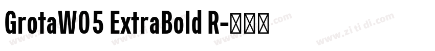 GrotaW05 ExtraBold R字体转换